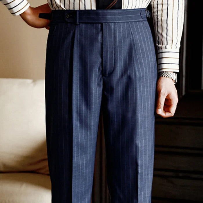 Elegancy Striped Pants - AntoniosClothing - Gray