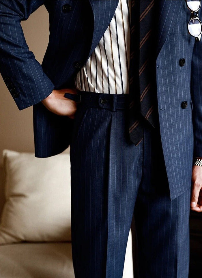 Elegancy Striped Pants - AntoniosClothing - Gray