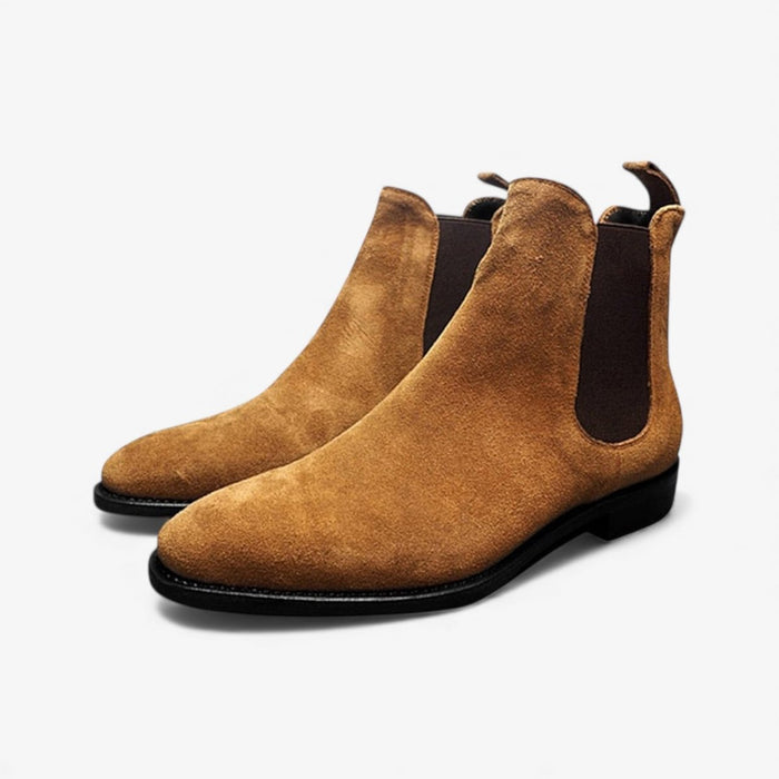 Antonios Suede Leather Boots Men - AntoniosClothing - yellow
