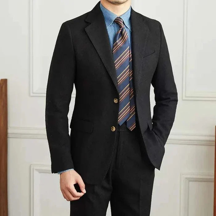 Wedding 2 piece premium suit - AntoniosClothing - Black suit