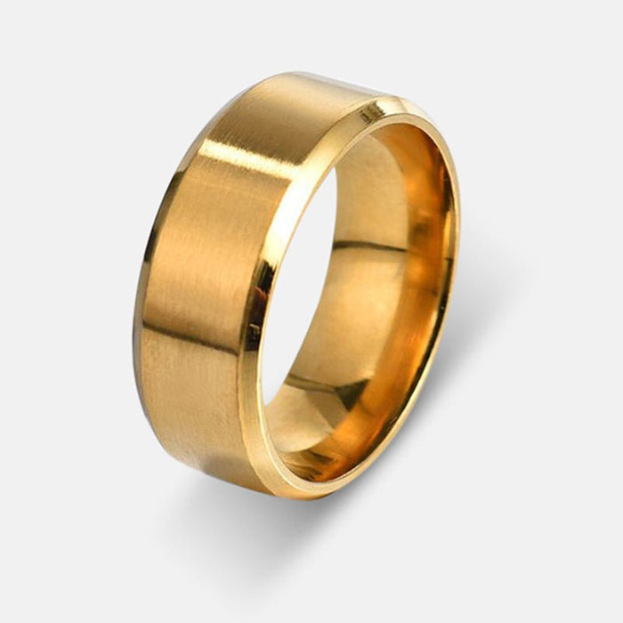 Antonios Titanium Ring Men - AntoniosClothing - Gold