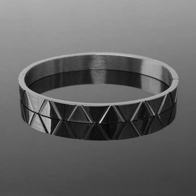 Antonios Triangle Bracelet Men - AntoniosClothing - Triangle Black