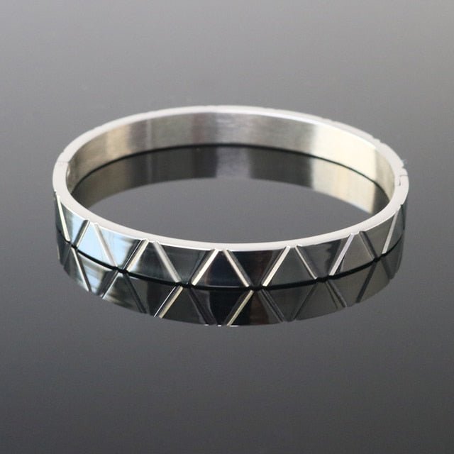 Antonios Triangle Bracelet Men - AntoniosClothing - Triangle Steel