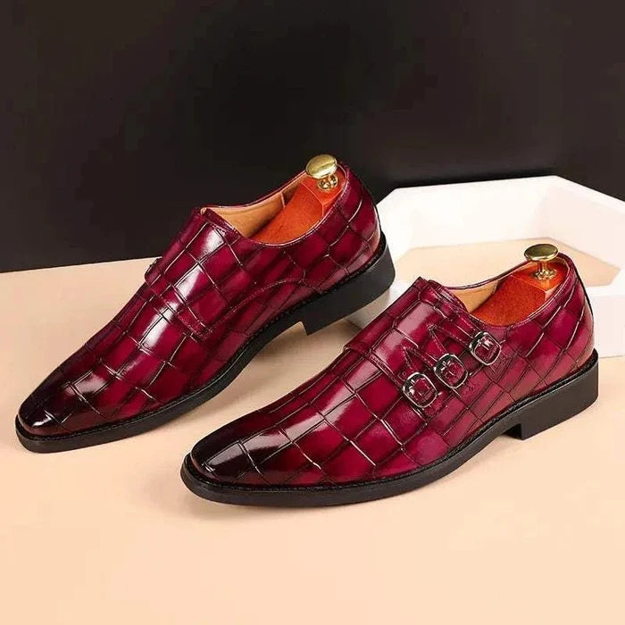 Oxford triple strip-on shoes - AntoniosClothing - Purple