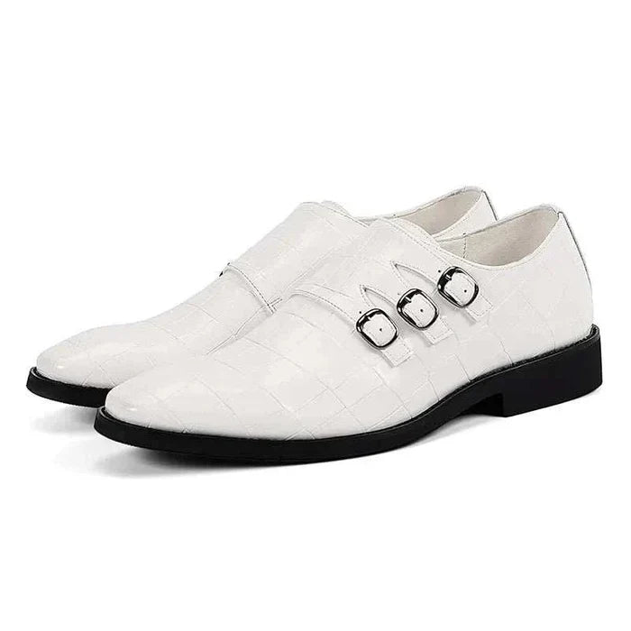 Oxford triple strip-on shoes - AntoniosClothing - Black