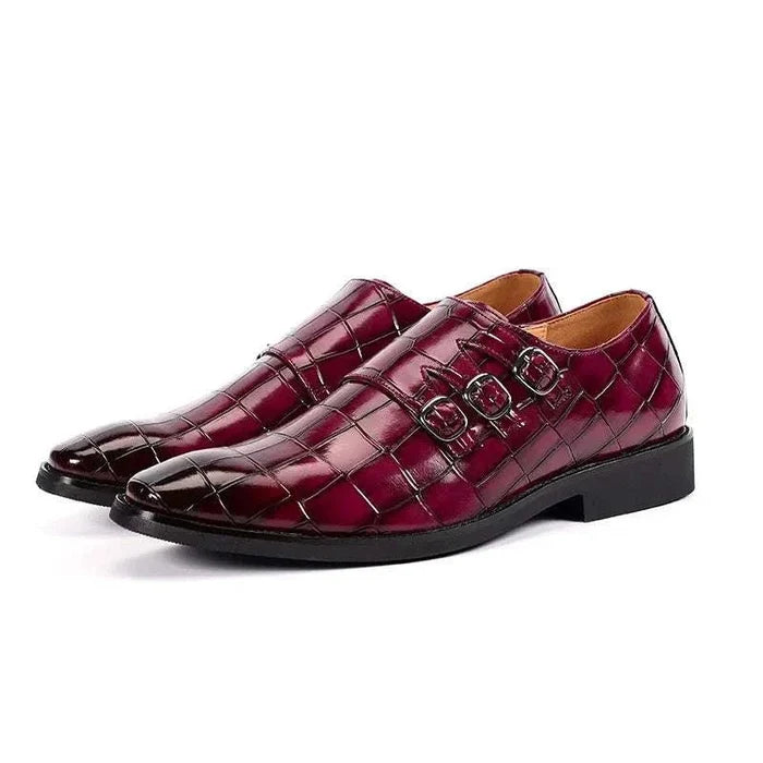Oxford triple strip-on shoes - AntoniosClothing - Black