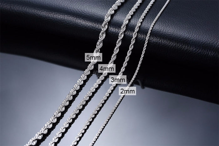 Antonios Twist Stainless Steel Necklace Men - AntoniosClothing - 4mm STEEL
