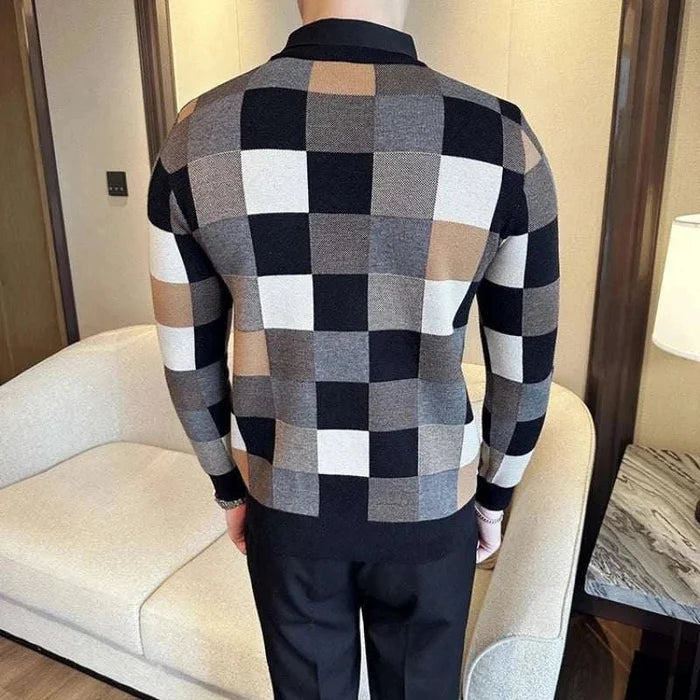 Tone two color sweater - AntoniosClothing - Grayish Green