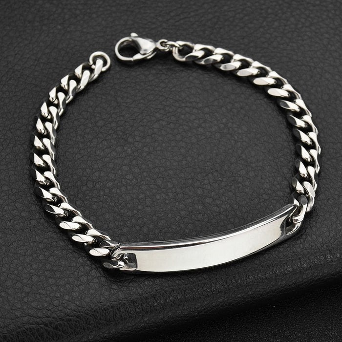 Antonios Vanguard Stainless Steel Bracelet Men - AntoniosClothing - Silver