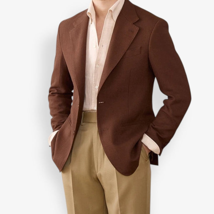 Business linen relaxation jacket - AntoniosClothing - Medium yellow