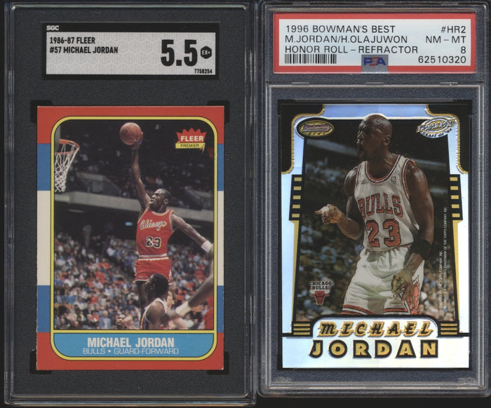 Michael Jordan Graded Mixer ~ (90 Spots) featuring '86 Fleer RC SGC 5.5