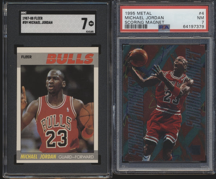 Michael Jordan Graded Mixer ~ (90 Spots) featuring '86 Fleer RC SGC 5.5