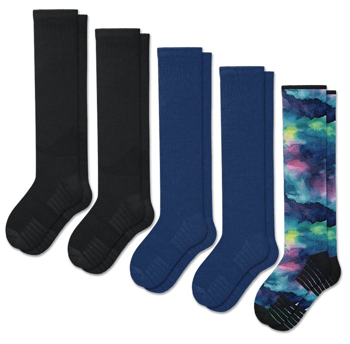 Viasox Midnight Dual Compression Socks Bundle 5-Pack front view