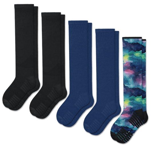 Viasox Midnight Dual Compression Socks Bundle 5-Pack front view