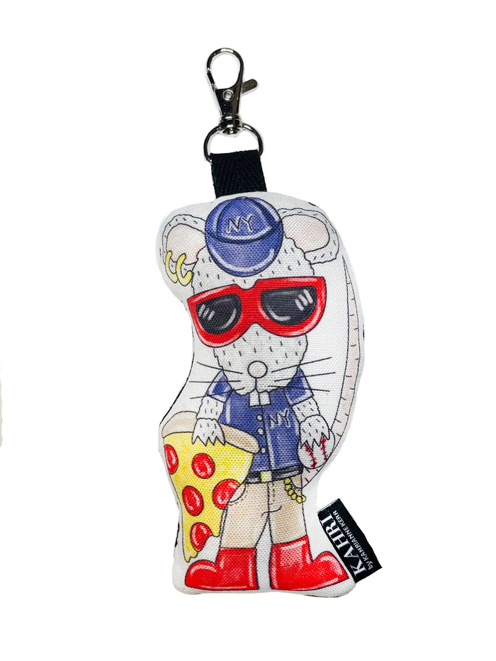 Mini Pizza Rat Bag Charm