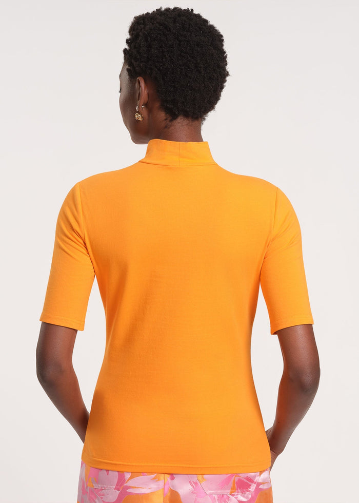 High-Neck Sweater with Mock Collar