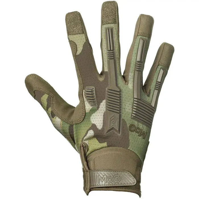 MoG Target High Abrasion Ergoshield Gloves in Multicam showing reinforced knuckle and finger protection for tactical use. Ideal for rugged environments.  from  John Bull Clothing
