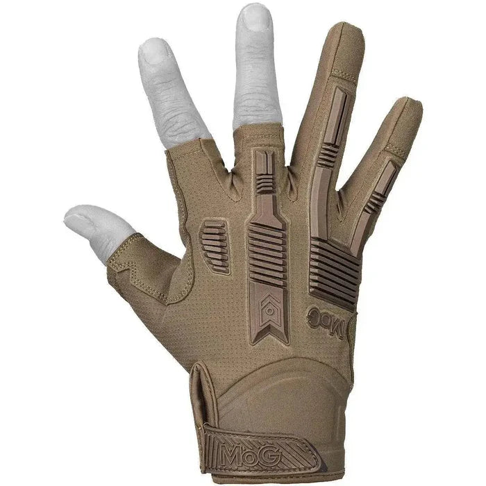 MoG Target High Abrasion Ergoshield Gloves - Trivium Brown with reinforced knuckle protection and ergonomic design for tactical use.  from  John Bull Clothing