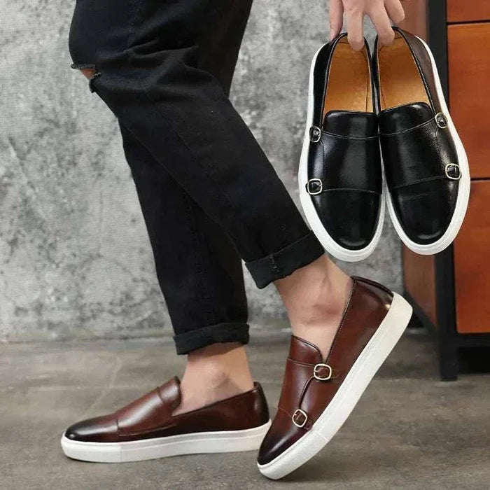 Monk british loafers - AntoniosClothing - Black