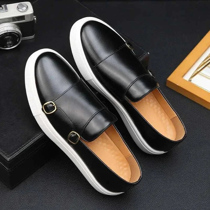 Monk british loafers - AntoniosClothing - Black