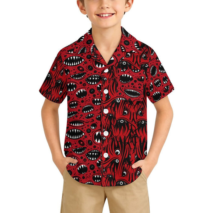 Monster Mash Collar Short Sleeved Shirt (Toddlers/Kids) - PRE ORDER