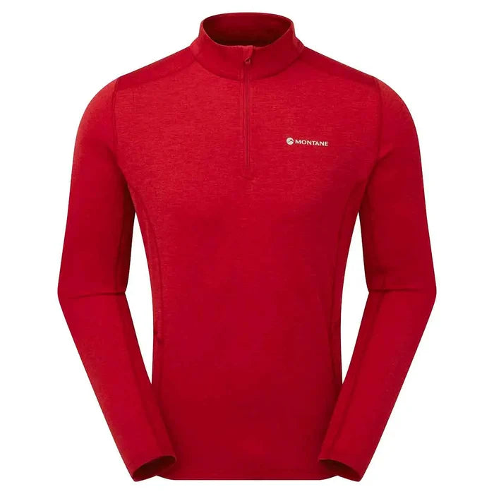 Montane Mens Dart Zip Neck T-Shirt - John Bull Clothing Acer Red from  John Bull Clothing