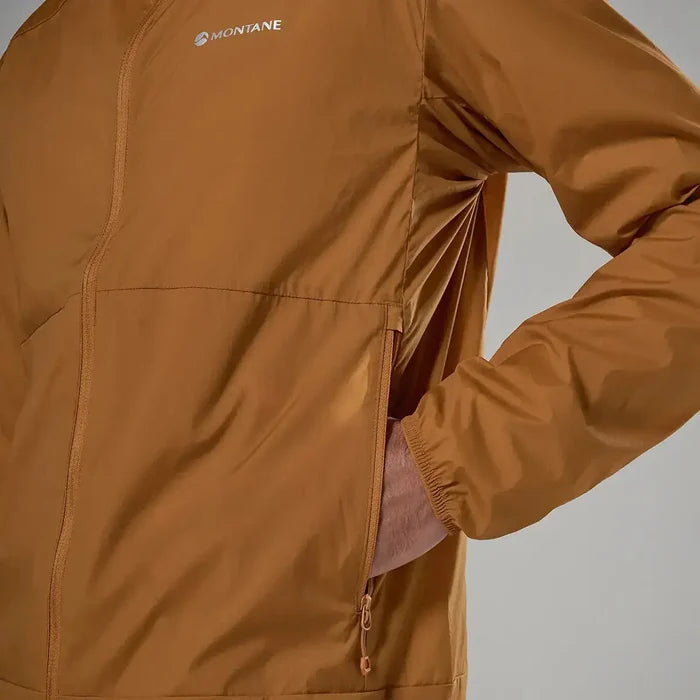 Montane men's featherlite hooded windproof jacket with side pocket and logo  from  John Bull Clothing