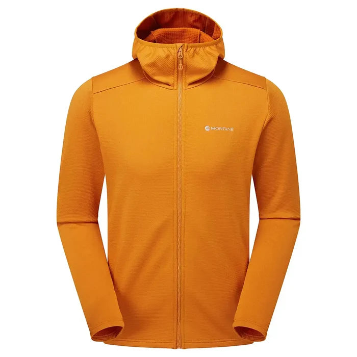 Montane Mens Protium Hoodie Fleece Jacket orange waterproof jacket for outdoor activities Amber from  John Bull Clothing