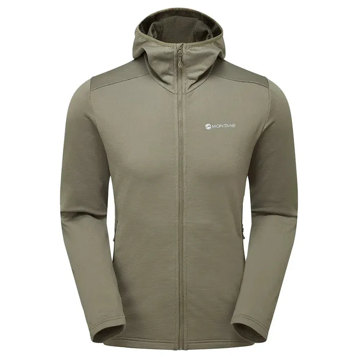 Montane Mens Protium Hoodie Fleece Jacket grey technical fleece jacket for activewear Capers from  John Bull Clothing
