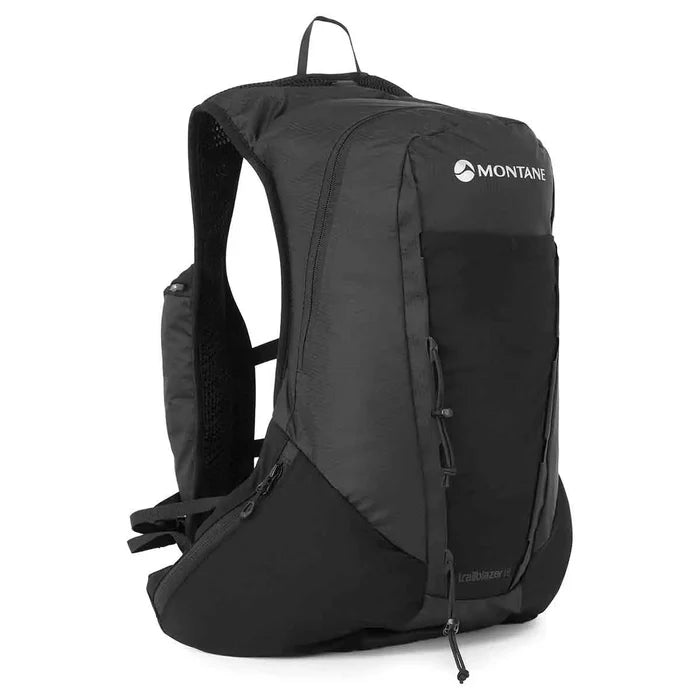 Montane Trailblazer 18L Backpack in black, featuring a sleek design with adjustable straps and breathable back panel. Black from  John Bull Clothing