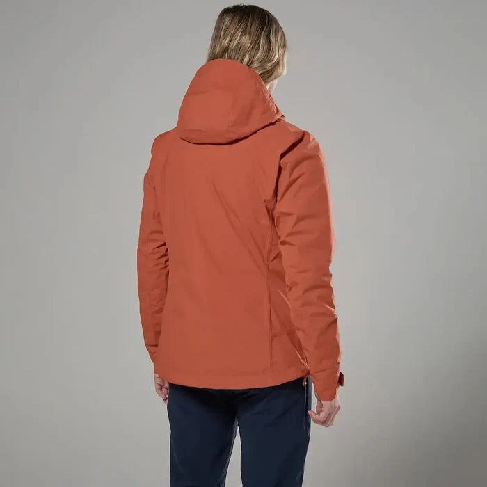 Montane women's waterproof jacket with hood and zippered pockets  from  John Bull Clothing