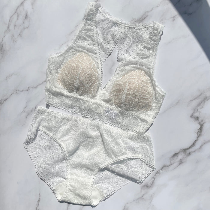 Moroccan Back Style Bralette | White