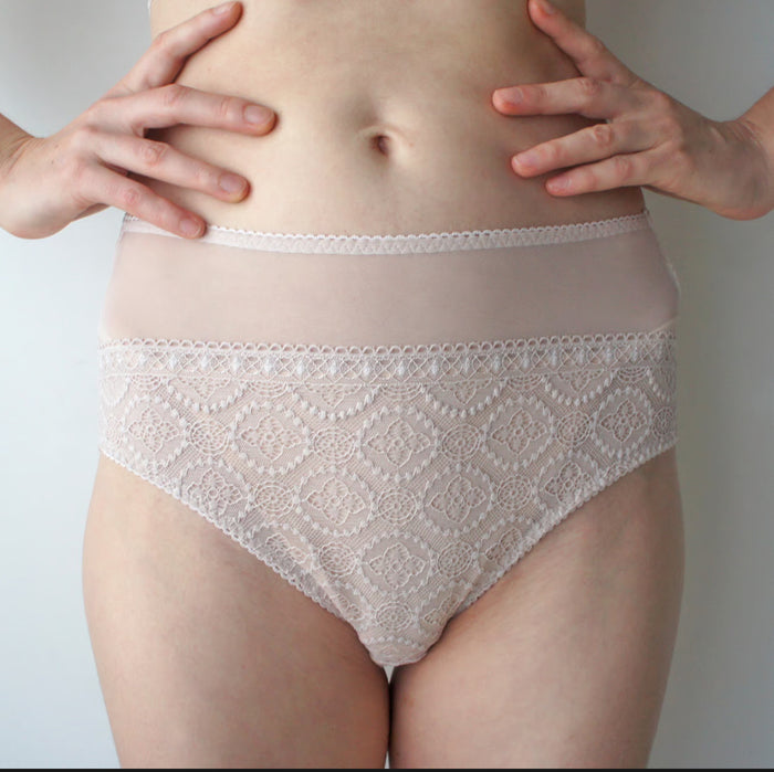 Moroccan High Waist Bikini | Sand Pink