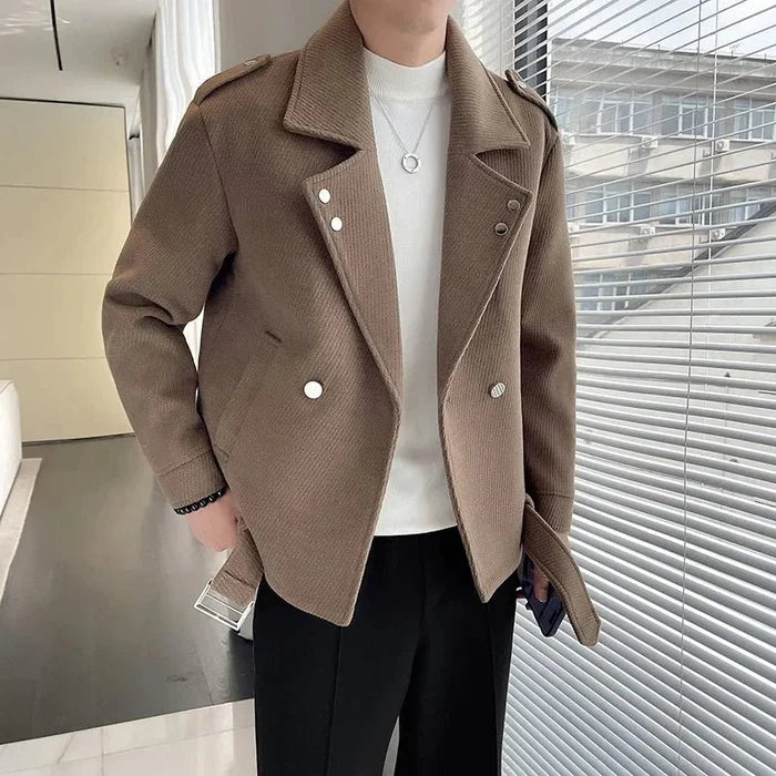 Motor wool jacket - AntoniosClothing - Coffee