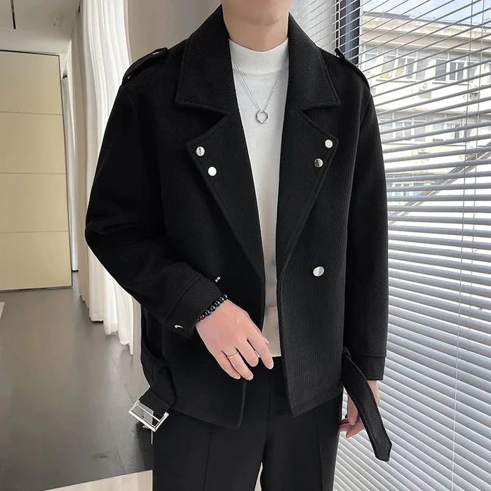Motor wool jacket - AntoniosClothing - black
