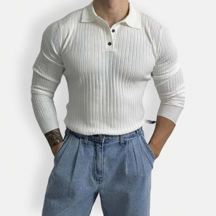 Muscle fit sweater - AntoniosClothing - White