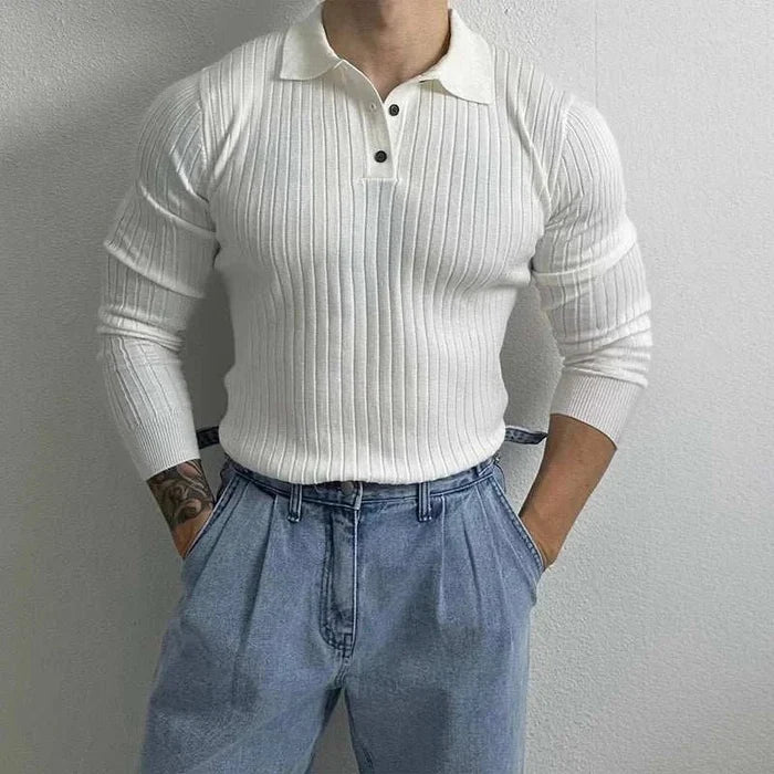 Muscle fit sweater - AntoniosClothing - White