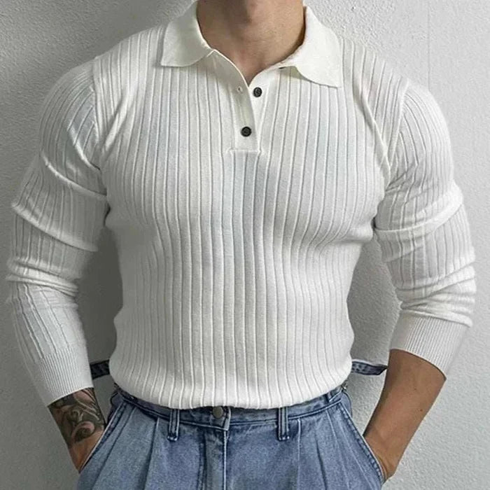 Muscle fit sweater - AntoniosClothing - White