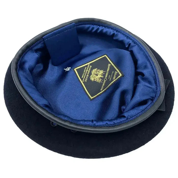 Navy Blue Silk Lined Army Beret - John Bull Clothing  from  John Bull Clothing