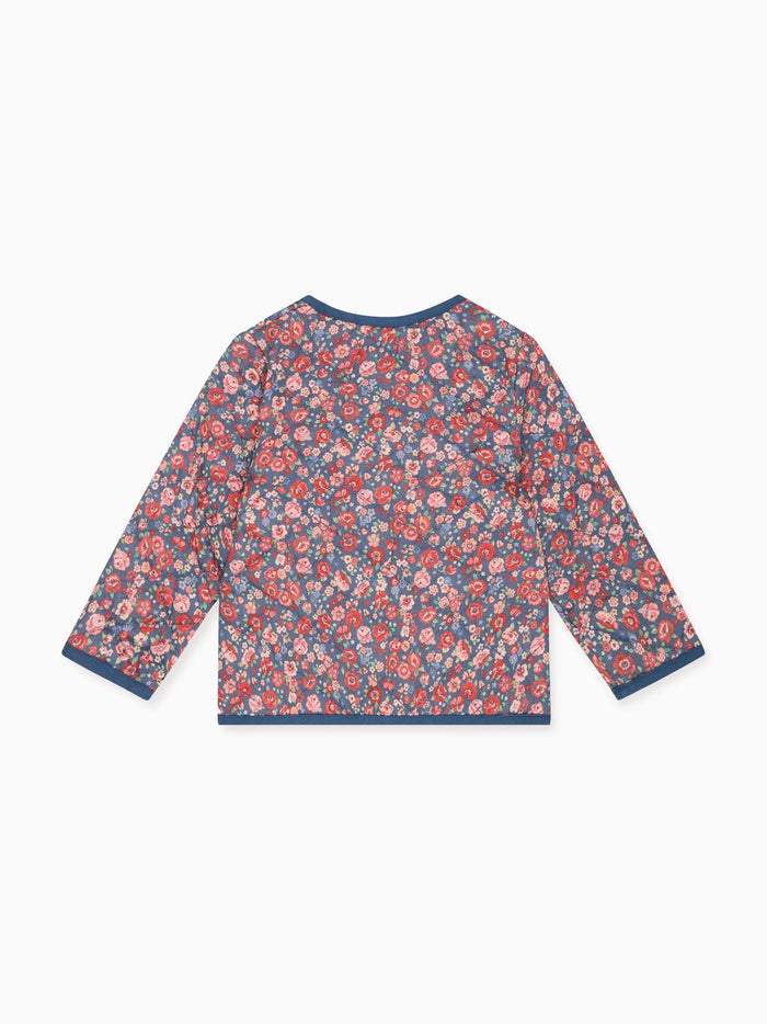 Navy Floral Calida Baby Girl Jacket