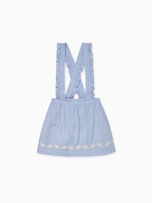 Nicky Hilton x La Coqueta Blue Whitney Girl Pinafore Skirt