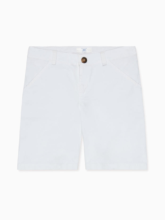 Nicky Hilton x La Coqueta White Conrad Boy Chino Shorts