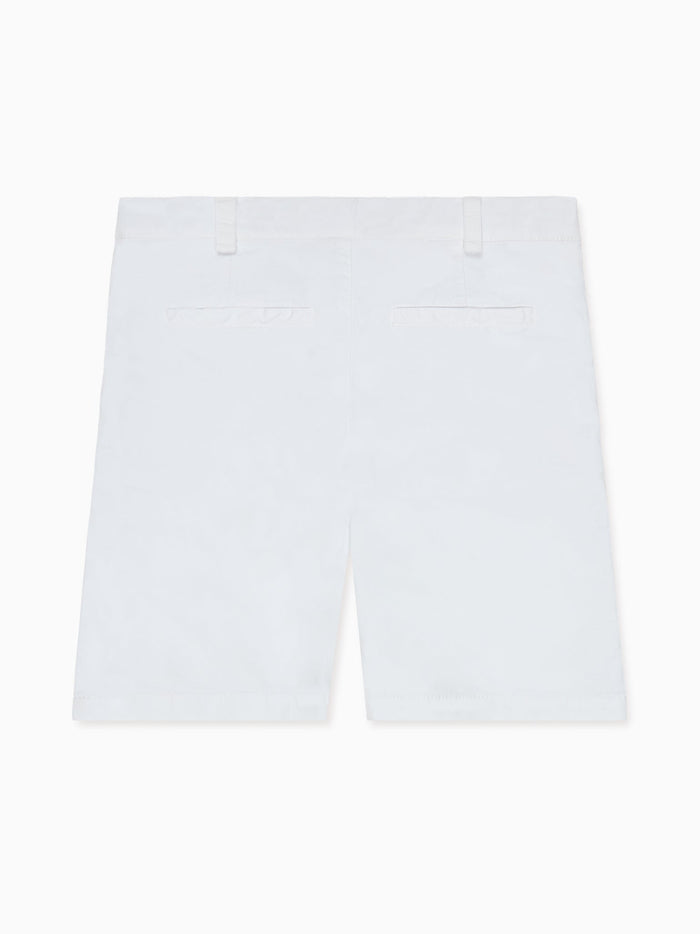 Nicky Hilton x La Coqueta White Conrad Boy Chino Shorts