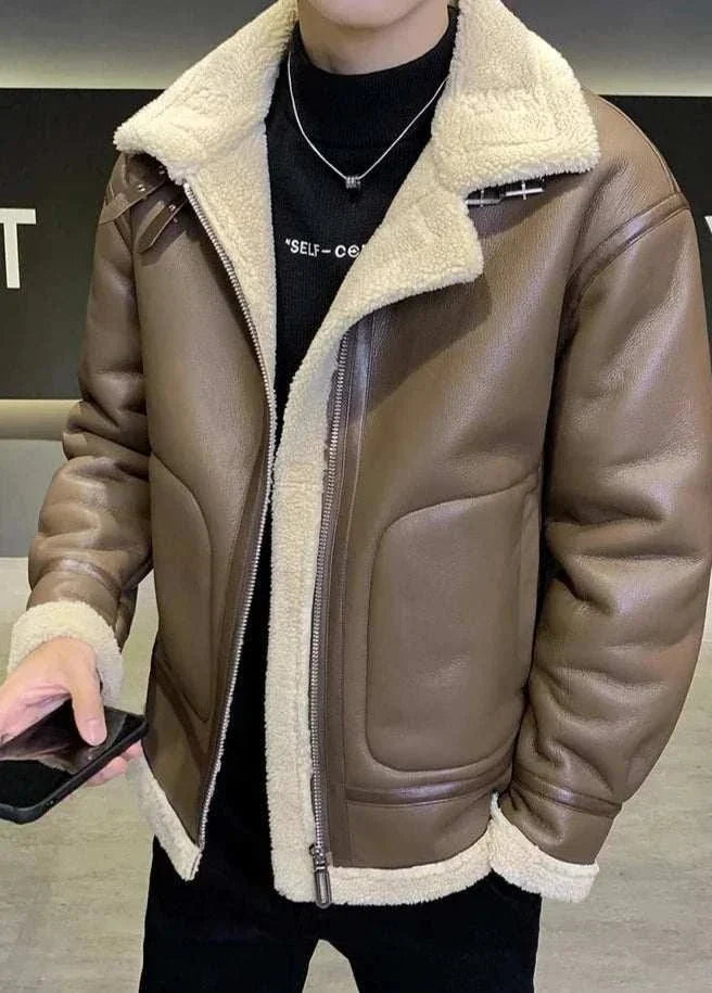 Norway motor jacket - AntoniosClothing - Coffee