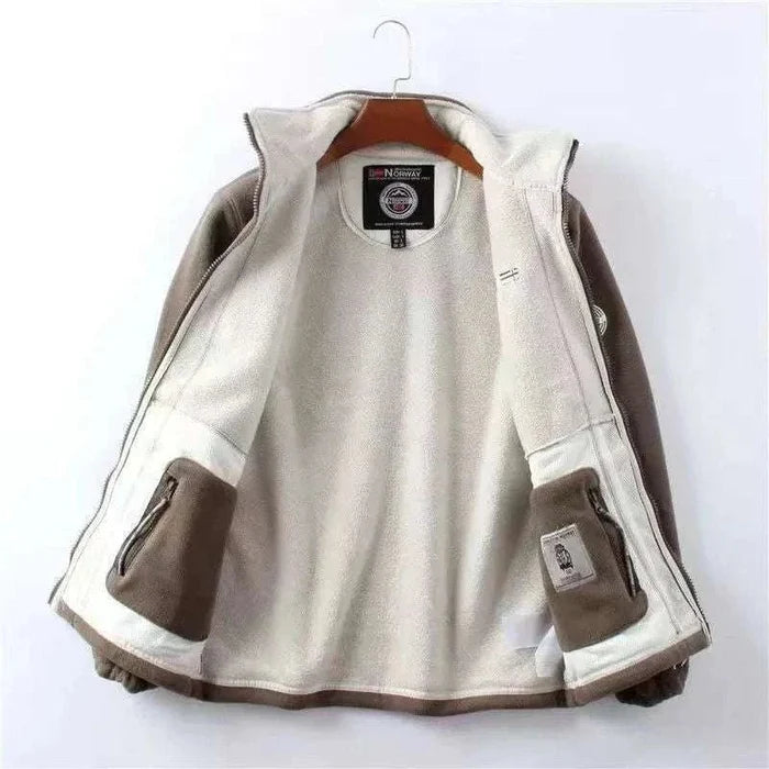 Norway velvet jacket - AntoniosClothing - khaki