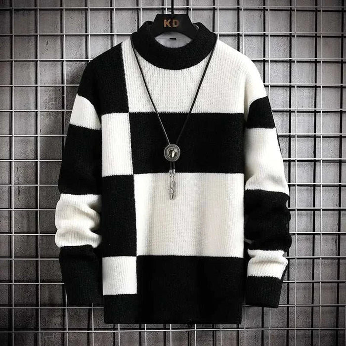 Norway winter sweater - AntoniosClothing - Black collar White