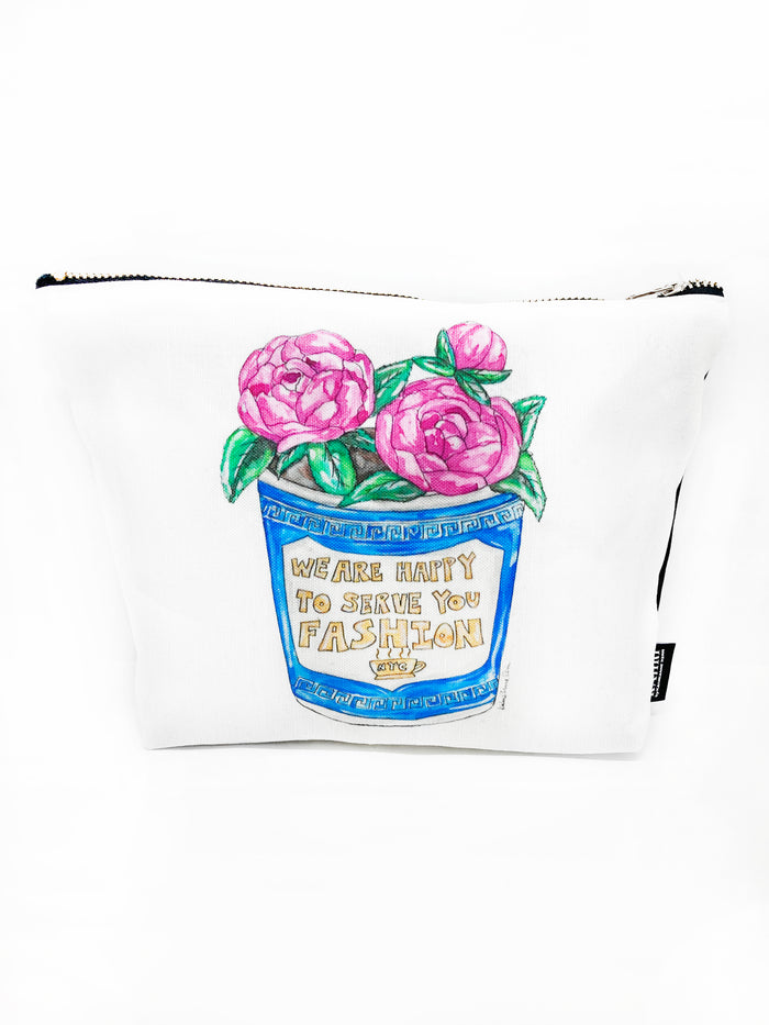 NYC Coffee T Bottom Cosmetic Bag