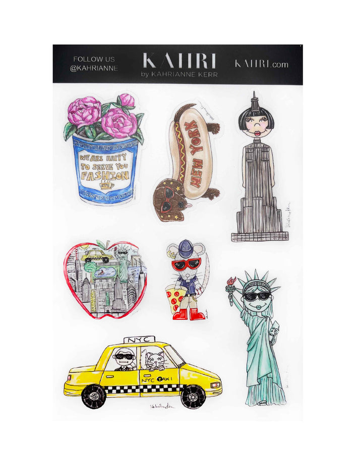 NYC Icons Vinyl Stickers Sheet