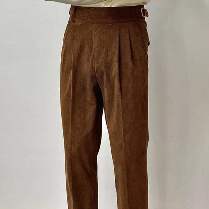 Office Corduroy Trousers - AntoniosClothing - Green