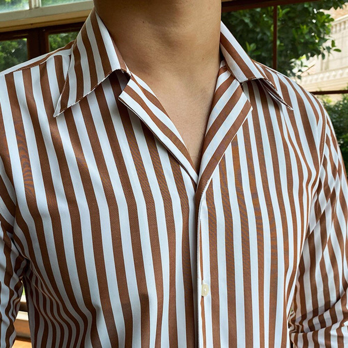 Office Formal Striped Shirt - AntoniosClothing - Sky Blue